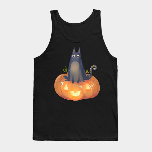 Spooky Season Kitty Tank Top by Claire Lin